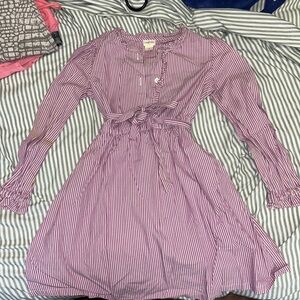 J. Crew Pink Striped Kids Dress